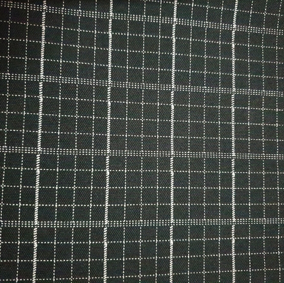 Men's short-sleeved shirt with large striped pattern made of genuine black - Picture 3 of 4